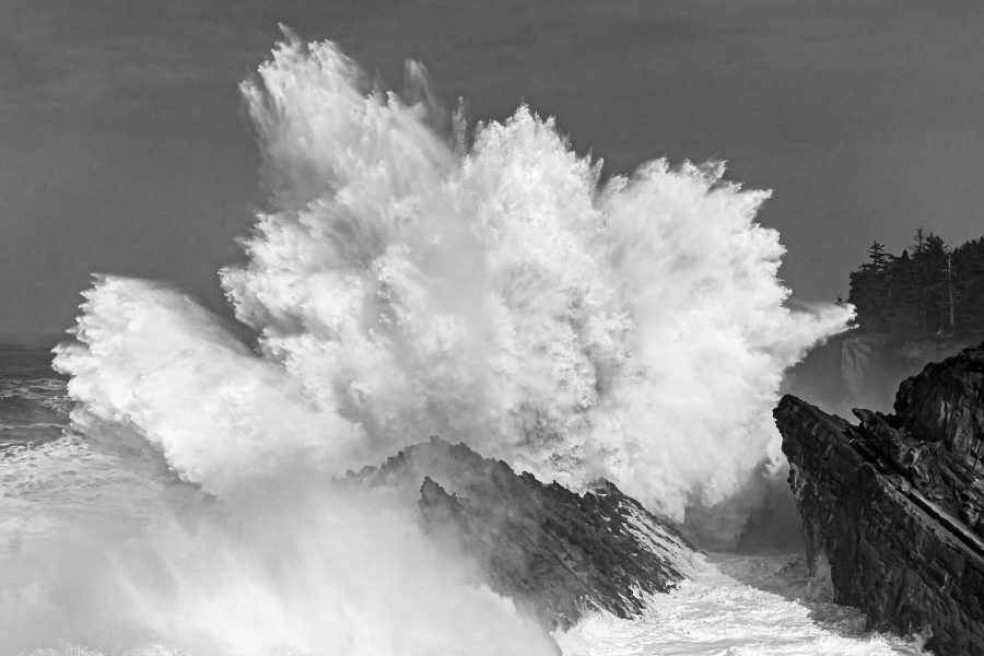Huge Wave Crashes Ashore - Jan Lightfoot