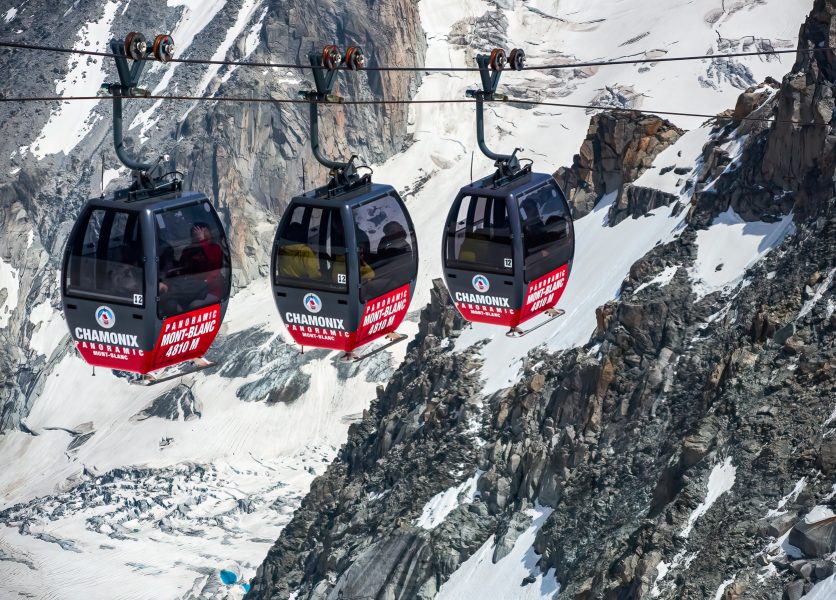 Gondolas near Mont Blanc France - Pat Honeycutt
