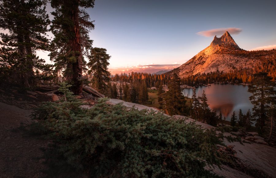 Upper Cathedral Lake at Sunset - Matt Estrada