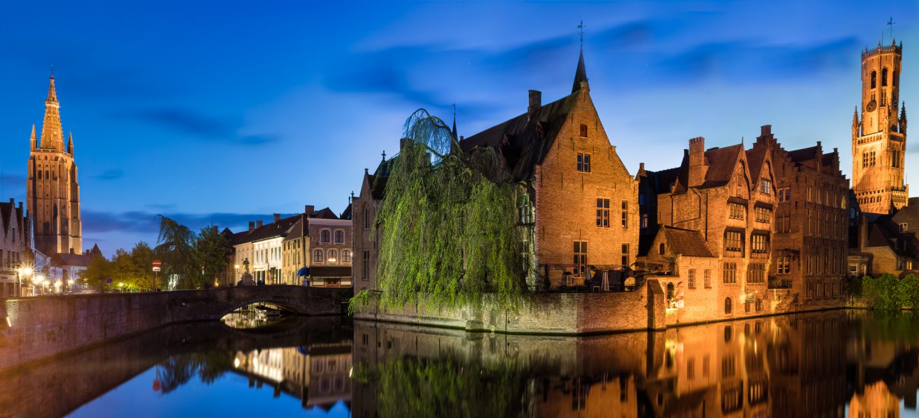 Canal at Dusk Bruges Belgium - Doug Arnold