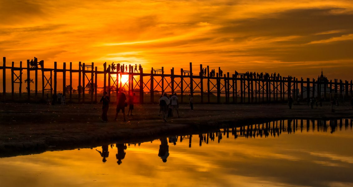 U_bein Bridge Sunset Myanmar - Don Goldman