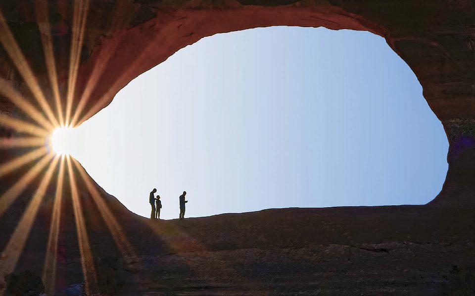 Silhouettes In Wilson Arch, Utah - Truman Holtzclaw