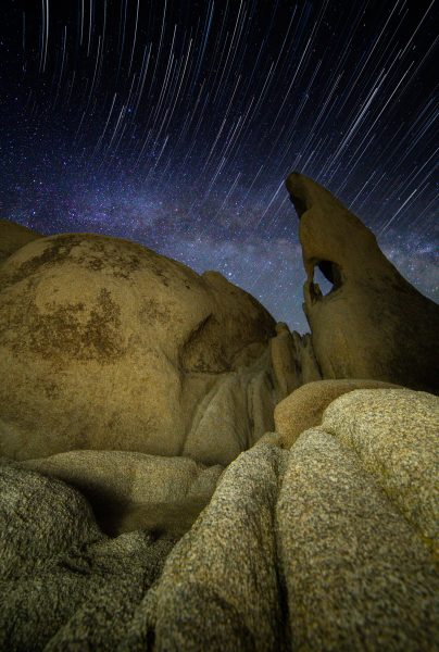 Wizards Eye Milky Way And Star Trails Joshua Tree - Heather Cline