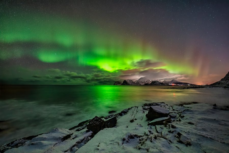 Aurora Borealis Storsandnes Beach Norway - Don Goldman