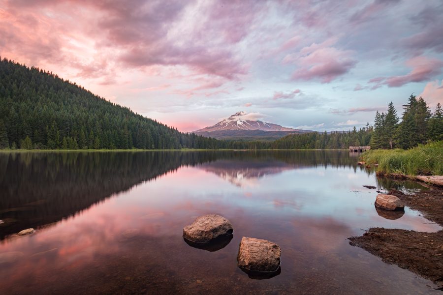 Sunset on Mount Hood and Trillium Lake - Heather Cline
