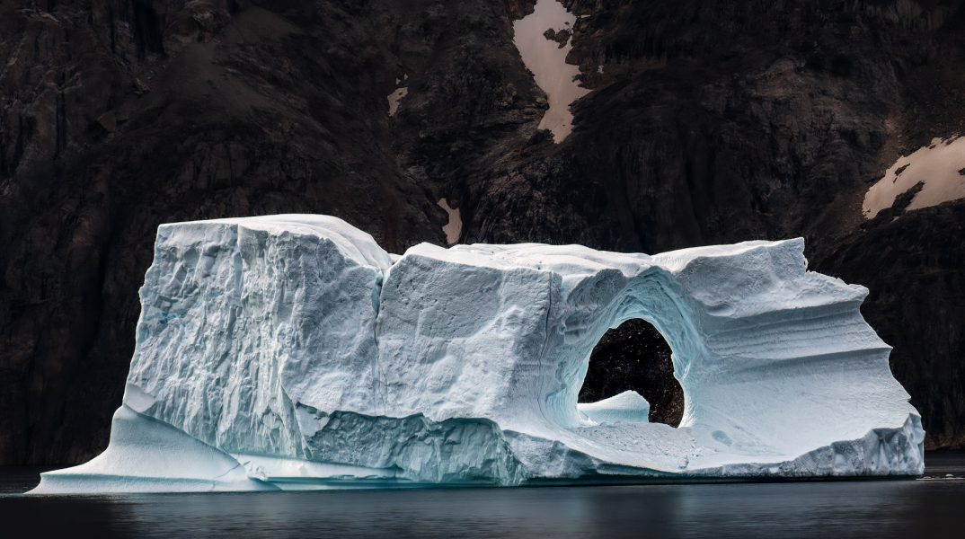 Iceberg with Hole Scoresby Sound East Greenland - Pay Honeycutt