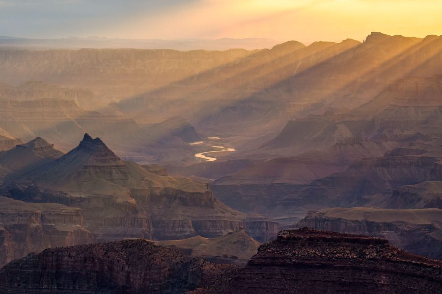 Grand Canyon Sunrise Under Smoky Skies - Jan Lightfoot